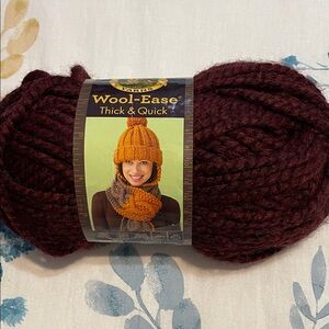 Lion Brand Wool-Ease Thick & Quick Yarn - Deep Burgundy